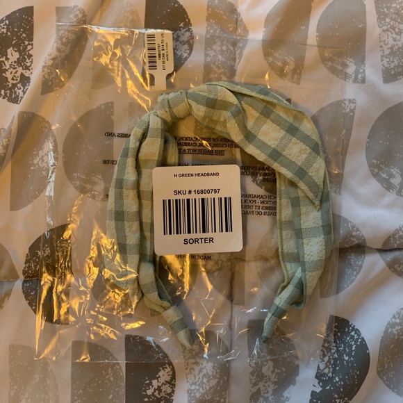 NEW Torrid Plaid Bow Headband - Green - Picture 4 of 9